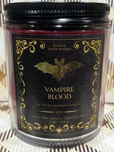 Bath And & Body Works Single Wick Candle Essential Oil Halloween Vampire Blood S - Picture 1 of 4