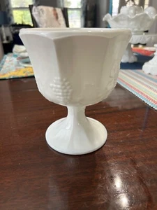 Vintage Indiana Glas Kolonie Ernte Traube Sockel Vase Kompott ca. 6 1/2" - Bild 1 von 5