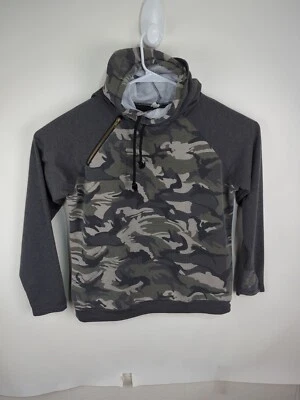 Boutique Only Camo Hoodie Women's XL Double Hood Pullover Grey Zipper  - Image 1 of 4