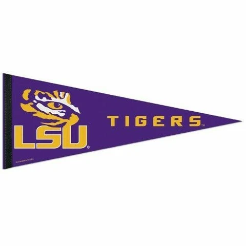 LSU Tigers PREMIUM QUALITY PENNANT 12"X30" BANNER FREE SHIPPING Cover