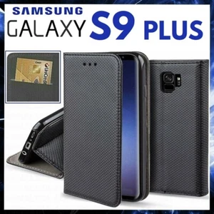 Étui A Porte Monnaie Livre pour Samsung Galaxy S9 Plus Coque Cuir Noir S 9 - Photo 1 sur 26