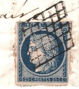 FRANCE CLASSIC Cover 25c CERES St Jean-Angers 1851 Petite Letter {samwells}YQ14 - Picture 1 of 15