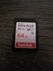 Carte micro SD Sandisk Ultra Plus 64 Go - Photo 1 sur 1