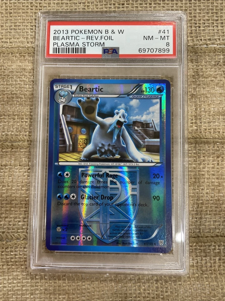 Graded PSA 8 2013 Pokemon B&W - Beartic Rev. Foil - Plasma Storm - Image 1 of 2