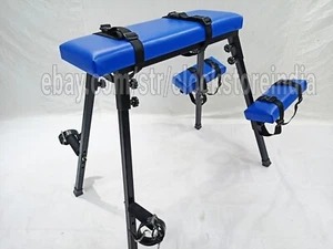 Spanking Portable Bench Flogging Restraint BDSM Furniture Bench Blue Color - Picture 1 of 8