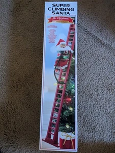 Mr Christmas Super Climbing White Santa 43" Tall Weihnachtszubehör Neu 90th An - Bild 1 von 4