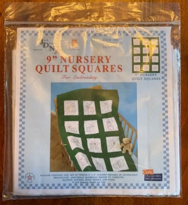 Nursery Quilt Blocks - 9” x 9” - Friends - Jack Dempsey Needle Art #300-7 - Image 1 of 4
