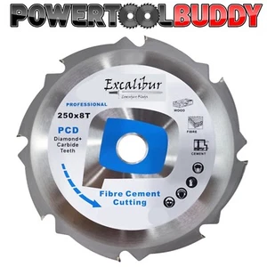 EXCALIBUR PCD Blade Fibre Cement Saw Blade 250mm x 30mm 8T - Polycrystalline - Picture 1 of 4