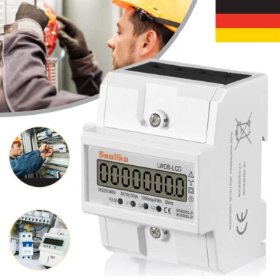 Geeicht MeterWechsel Stromzähler Drehstromzähler Zwischenzähler DIN 3-Phasen 4-D - Bild 1 von 4