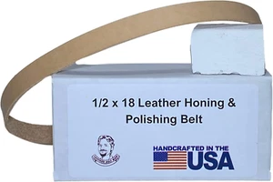 1/2" X 18" Leather Honing & Polishing Belt - Buffing Compound Included - Picture 1 of 12