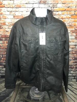 Chaqueta negra de cuero sintético William Rast XXL Justin Timberlake XXL 2XL Foto 1 de 4