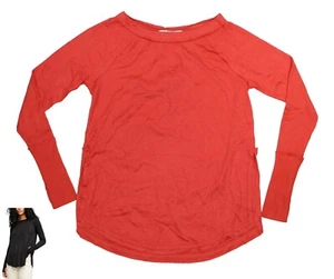 Top Free People maglia testurizzata orlo a spacco alto lunghezza manica lunga nuovo con etichetta - Foto 1 di 1