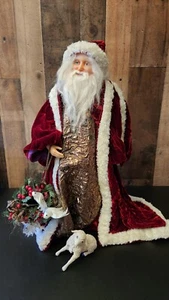 Seltene Franklin Mint Weihnachtsmann 21 Zoll Puppe Rarität - Bild 1 von 12