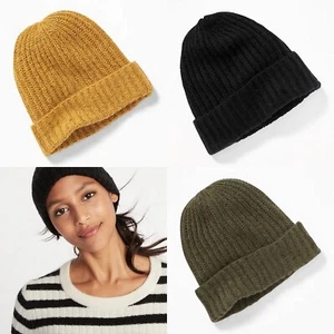 NWT Old Navy Soft Rib-Knit Sweater Beanie for Women Warm Winter Hat Cap U-PICK - Picture 1 of 10