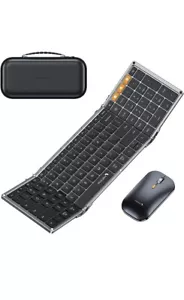 ProtoArc Foldable Keyboard and Mouse, XKM01 Folding Bluetooth Keyboard Mouse - Picture 1 of 8