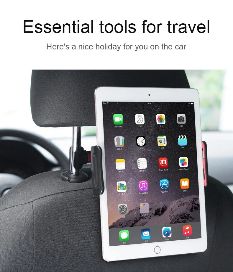 UNIVERSAL IN CAR BACK SEAT HEADREST HOLDER MOUNT Holder For PHONES,IPAD,TABLET - Image 1 of 4