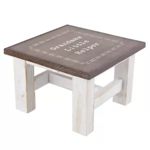 Fir Wood Step Stool Holds 250 lbs Wooden Stools 11in SQ x 7in H, Best Dad Ever - Picture 1 of 3