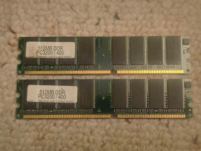 Hynix 1GB (2x512MB) DDR1 DDR Desktop RAM Memory PC3200 - Image 1 of 2