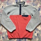 Patagonia Synchilla Snap-T Pullover Blue/Coral Girls Size XXL (16-18)