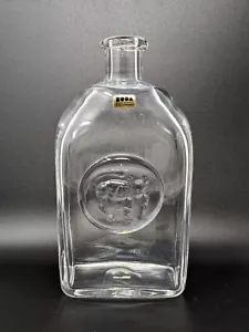 ERIK HOGLUND KOSTA BODA Dekanter Stier Relief Klarglas 1950, 7" signiert - Bild 1 von 12