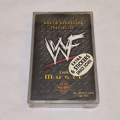 WWF The Music Vol 3 original indonesia Tapes NEW + 6 sticker smackdown - Image 1 of 4