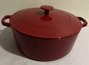 CUISINART CI670-30 Chef's Classic Enameled Cast Iron 7-QT Round Cardinal Red - Picture 1 of 8