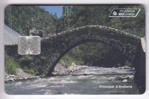 ANDORRE TELECARTE / PHONECARD .. 100U AND55 SC7 PONT 08/96 S/N° CHIP/PUCE C.12€ - Picture 1 of 2
