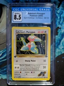 SABRINA’S PORYGON - 1st Edition Gym Challenge - 98/132 CGC 8.5 Near Mint - Picture 1 of 2
