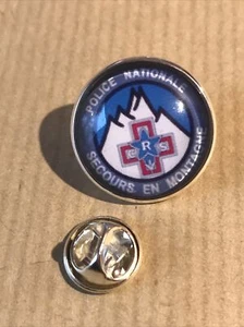 GROS PIN'S 2cm Argenté Police Nationale Secours En Montagne - Picture 1 of 2