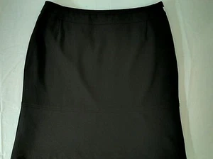 Strenesse Skirt Womens Size 6 Black Side Zip Career Lined Work A79 - Picture 1 of 5