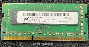 MT16KTS1G64HZ-1G6E1 Micron 8GB PC3-12800 DDR3 non-ECC Unbuffered SoDimm 1.35V - Picture 1 of 2