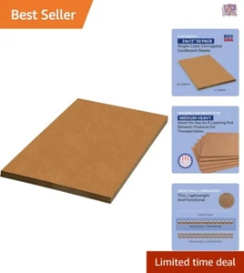 Versatile 24" x 12" Corrugated Sheets for Mailing, Packing, & Crafts - 50 Count - Picture 1 of 8