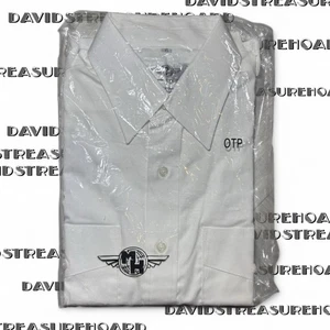 MH Murphy & Hartelius Men’s White Pilot Shirt Size 15 Short Sleeve New Workwear - Picture 1 of 6