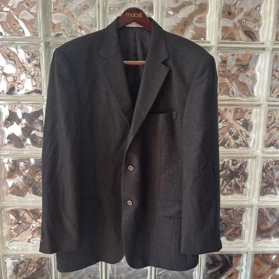 Blazer John W Nordstrom Loro Piana Hombre 46 Negro 100% Cachemira Traje Chaqueta Foto 1 de 4