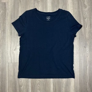 J. Crew Broken In Navy Blue Classic Tee Shirt Women’s Size L - Picture 1 of 6