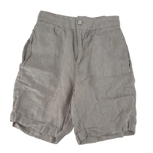 Tahari Linen Shorts Size XS Bermuda High Rise Gray Breathable Lagenlook Beach - Picture 1 of 6