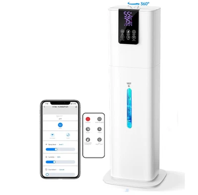 Smart Humidifiers for Bedroom Large Room,(8L) 2.1Gal Cool Mist Top Fill Diffu... - Image 1 of 4