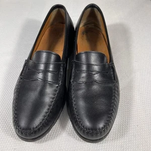 Salvatore Ferragamo Herren Schwarz Klassisch Penny Halbschuhe Größe 9 EE - Bild 1 von 12