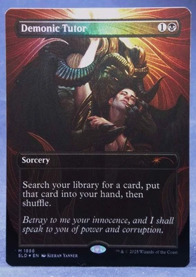 Demonic Tutor - FOIL MTG - Secret Lair Artist Kieran Yanner SLD - NM - Unplayed - Image 1 of 4