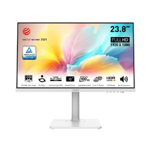MSI Modern 23.8" IPS Full HD 100Hz Monitor Built In Speakers MD2412PW - White - Picture 1 of 7