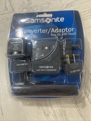 Samsonite Converter/Adaptor International Plug Kit With Pouch  NEW Travel - Image 1 of 2