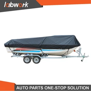 Labwork V-Hull Runabout Boat Cover 17 18 19 FT 600D Trailerable Waterproof - Picture 1 of 9