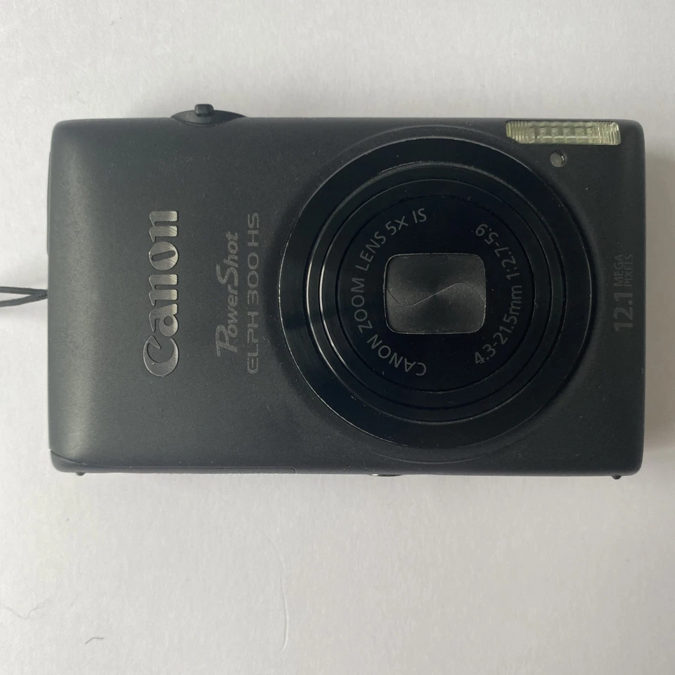 Canon PowerShot ELPH 300 HS / IXUS 220 HS 12.1MP Digital Camera - Black - Image 1 of 4
