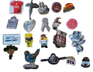 Vintage Enamel Pin Badges Job Lot Bundle x 20 Mixed - 2 - Picture 1 of 1