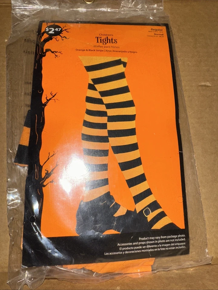 Children's Tights Black Orange Girls Kids Accessories Oktoberfest Sz Regular