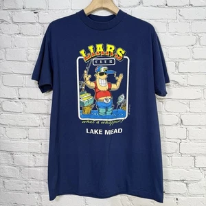 Vintage Liars Club Lake Mead T-Shirt Mens XL 1991 Wild Hare Single Stitch USA - Picture 1 of 19
