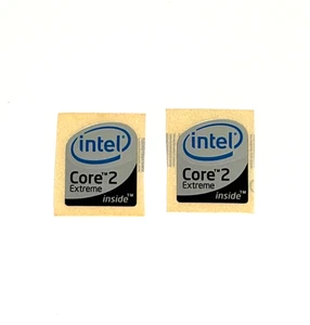 2x Intel Core2 Extreme Inside Desktop / Laptop Sticker Label Decal 19mm x 23mm - Picture 1 of 2