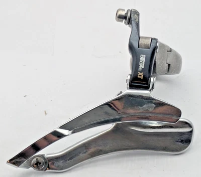 SHIMANO DEORE XT FD-M735 FRONT DERAILLEUR JAPAN SILVER BOTTOM PULL 31.8 TRIPLE - Image 1 of 4