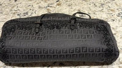 FENDI Hand-Embroidered Handbag Black Limited Edition Made in Italy - Image 1 of 4