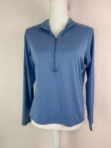 Maglione REI donna grande blu manica lunga 1/4 zip leggero escursionismo - Foto 1 di 5